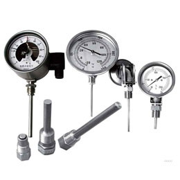 Bimetallic thermometer heat type